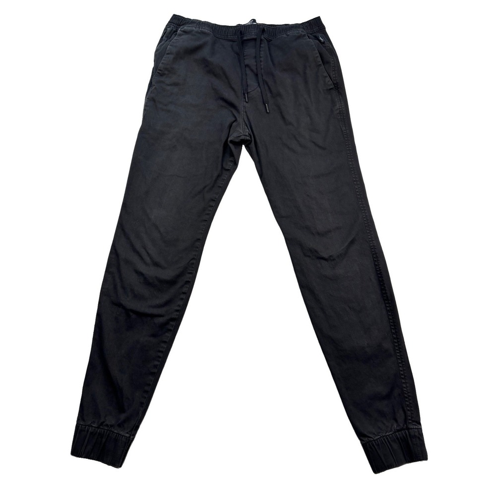 Hollister Mens Skinny Jogger Pants Medium Tall Black Advanced Stretch Drawstring